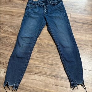 Women's Distressed Blue Jeans